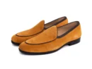 carnex mustard yellow suede belgian loafers