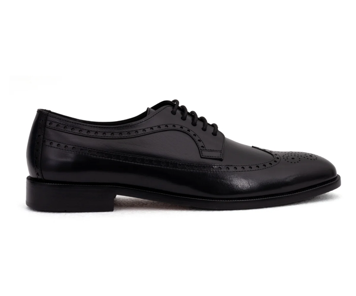 calvero black derby brogue shoe