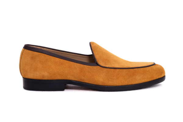 carnex mustard yellow suede belgian loafers