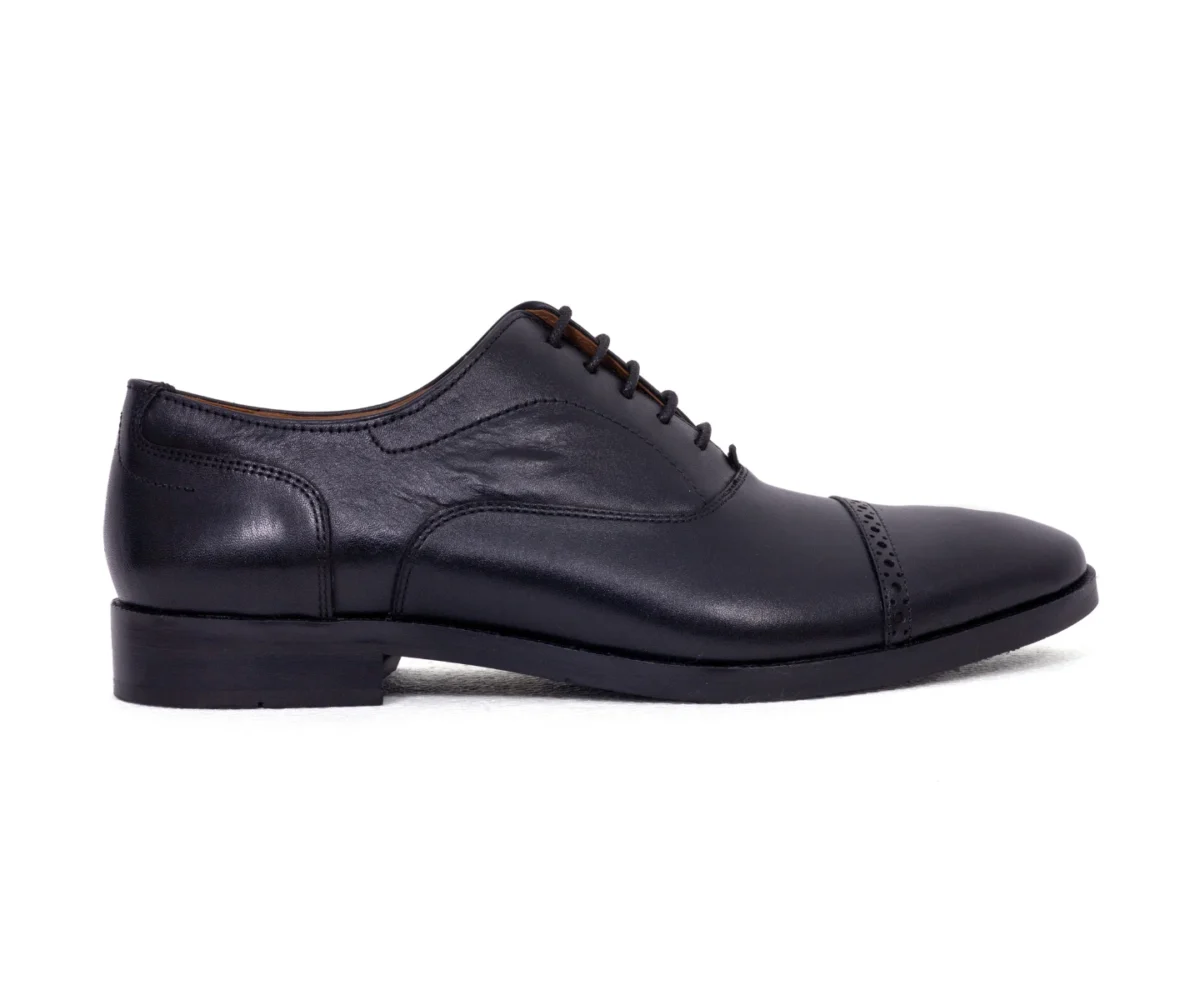 eden black toe cap oxford