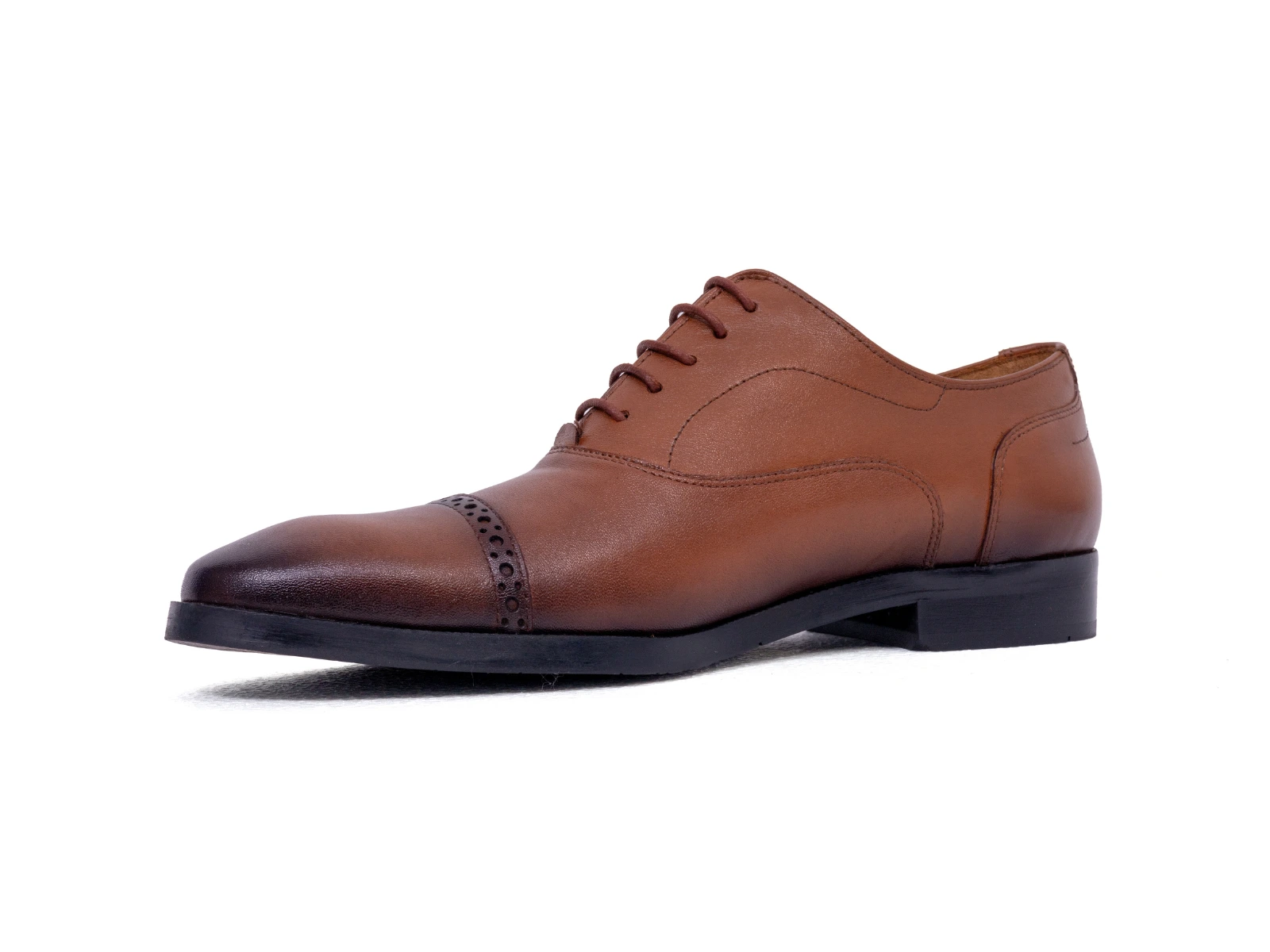eden tan toe cap oxford side