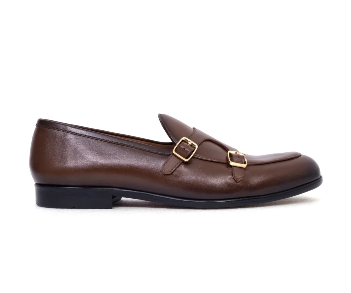 glaze brown Belgian monk strap