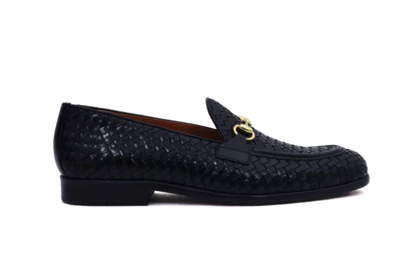 marcus black woven handmade loafer
