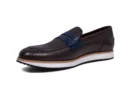 strado brown milled blue milled strap loafers side