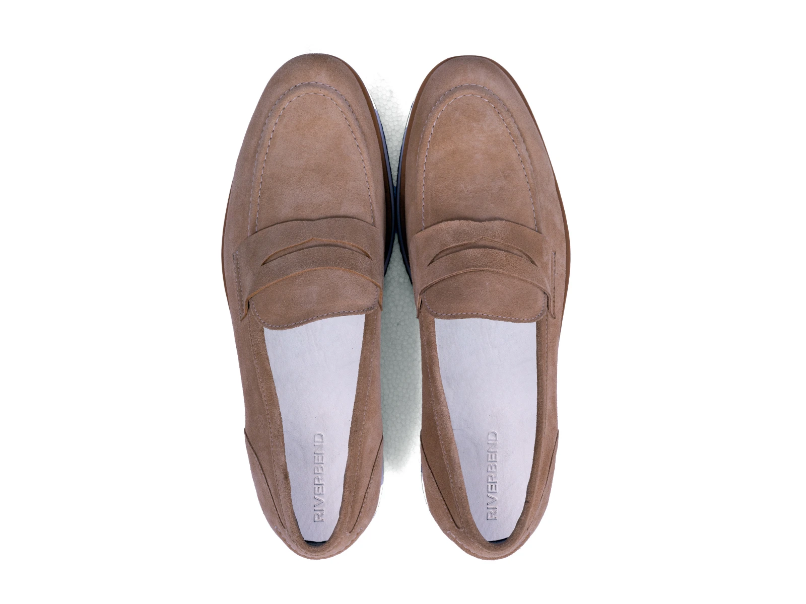 strado dark beige suede loafers top