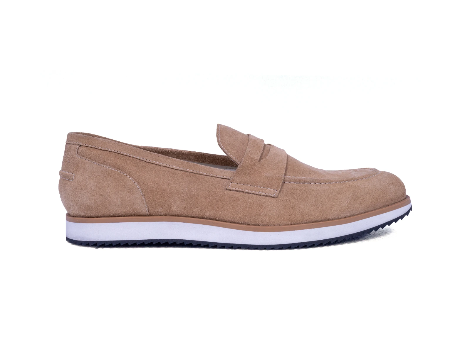 strado dark beige suede loafers