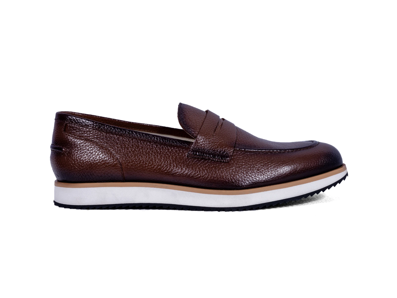 strado tan milled loafers