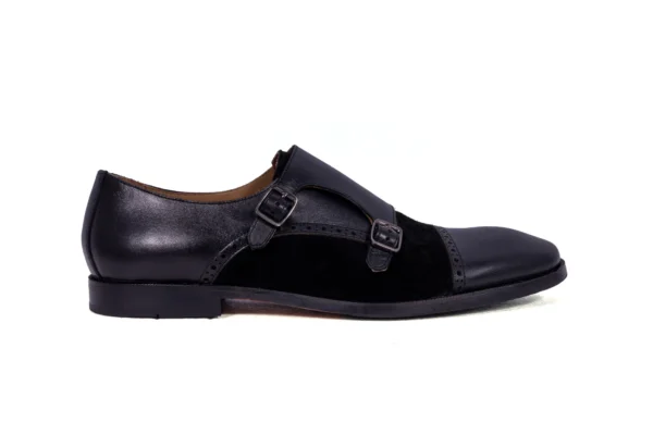 austin black double monk strap